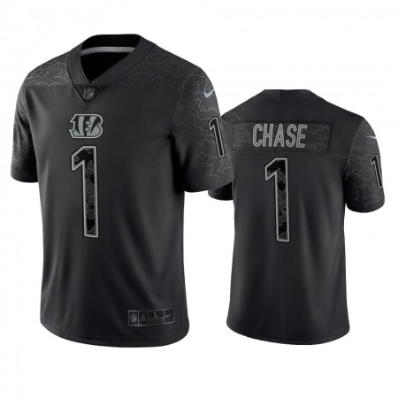 Miesten Cincinnati Bengals NFL Pelipaita Ja Marr Chase 1 Musta Reflective Limited